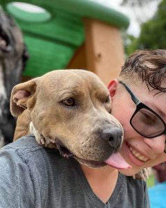 Dog and Human Friend Human and dog bound to reduce separation anxiety