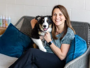 Aerial view of private hounds lounge dog suites